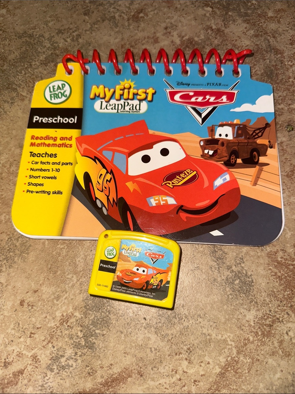 LeapFrog My First LeapPad Disney Pixar Cars Book & Game Insert Preschool